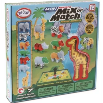 Beebimänguasi MALIK Magnetic Mini Animals Jungle mudel 62323 — magnetiliste loomafiguuride komplekt