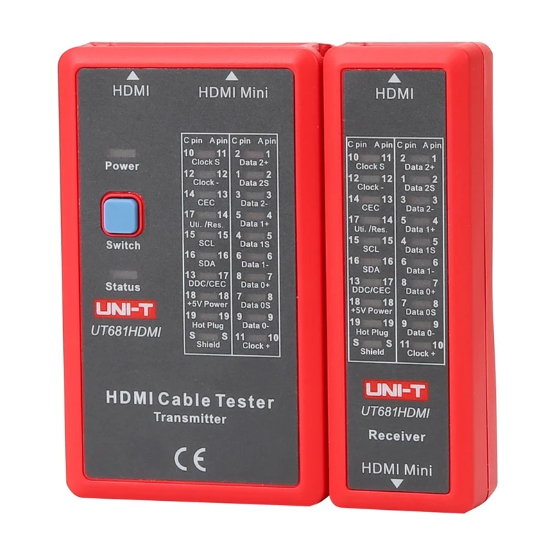 HDMI kaabli tester No name UT681HDMI — HDMI järjepidevuse ja juhtmestiku kontroll