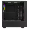 PC kuubikujuline korpus SAVIO Noctis Glass RGB — must, ATX/Micro-ATX, 210×410×450 mm, 3×120 mm esiventilaatorid