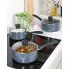 Kastrulikomplekt Russell Hobbs Nightfall Stone 3-osaline 16/18/20 cm mittenakkuva kattega