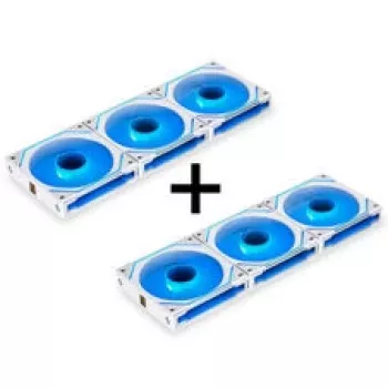 LIAN LI UNI FAN SL-INF 120 ARGB Reverse Blade PWM Ventilaatorikomplekt - 6 tk, Valge