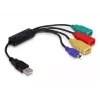 DeLock USB2.0 väline 4-pordiline kaablijaotur - Jaotur - 4 x USB2.0 - Lauaarvutile (61724)