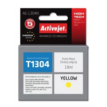 Tindipadrun ActiveJet AE-1304N kollane, ühilduv Epsoniga, suure (XL) mahutavusega, 18 ml värvipõhist tinti