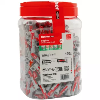fischeri seinaklamber DUOPOWER 8x40 BigBox helehall/punane 450 tk korduvsuletavas pakendis (570549)