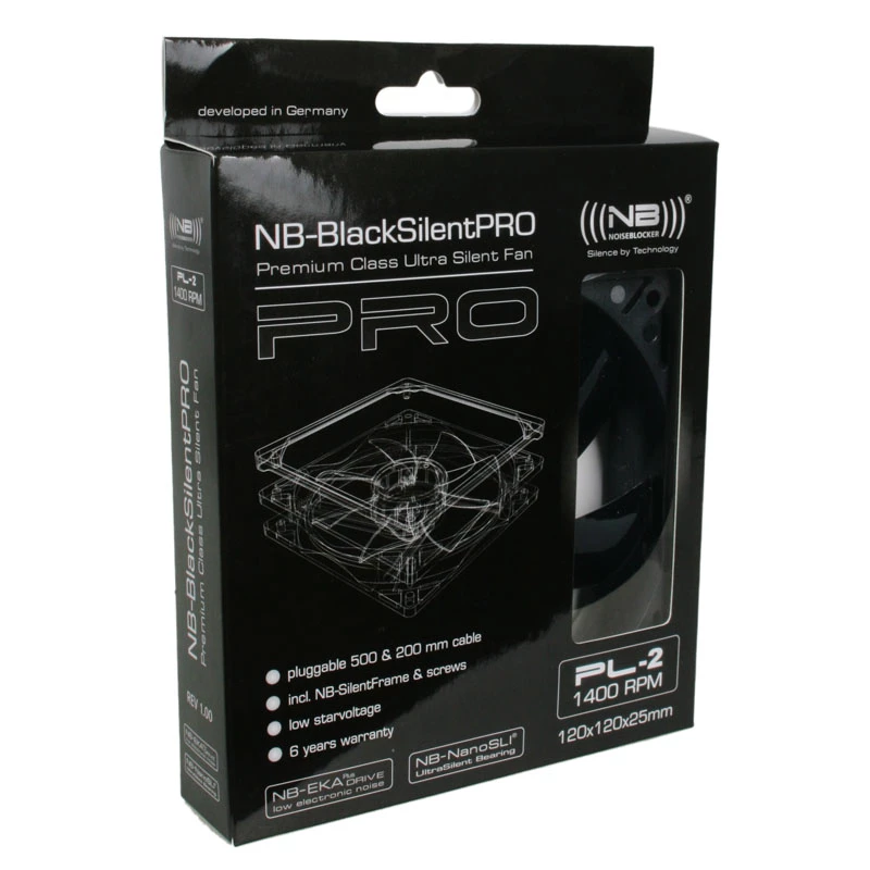 Ventilaator Noiseblocker BlackSilentPro PL2