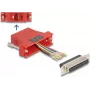 DELOCK D-Sub 25 kontakti emane RJ45 emasele koostekomplektile punane VGA RJ-45