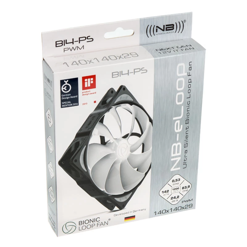 Korpuse ventilaator NoiseBlocker NB-eLoop B14-PS 140mm PWM, mudel ITR-B14-PS