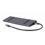 Laptop dock Gembird A-CM-COMBO9-02 USB 3.2 Gen 1 USB-C, HDMI, VGA, 3×USB-A, Gigabit Ethernet, 87W PD, hall