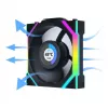 Ventilaator Lian Li UNI FAN SL Wireless LCD 120 12 cm Must 31 dB 51.45 cfm