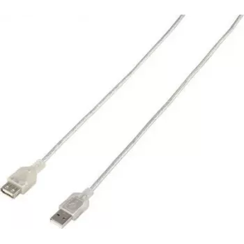 Renkforce USB 2.0 ühenduskaabel [1x USB 2.0 pistik A - 1x USB 2.0 pesa A] 3.00 m läbipaistev (RF-4538152)