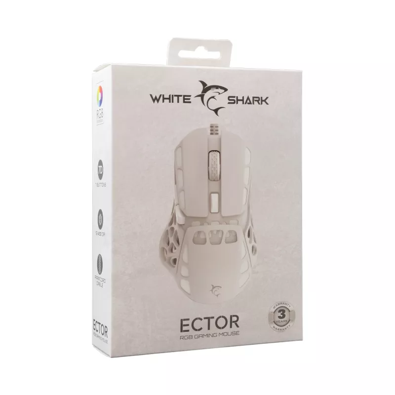 Hiir White Shark GM-5016 Ector Valge USB