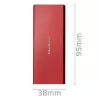 SSD-korpus QOLTEC 51831 USB 3.0 M.2 SATA draividele kuni 2 TB, punane, toetab 30 mm pikkust, kuni 4 draivi