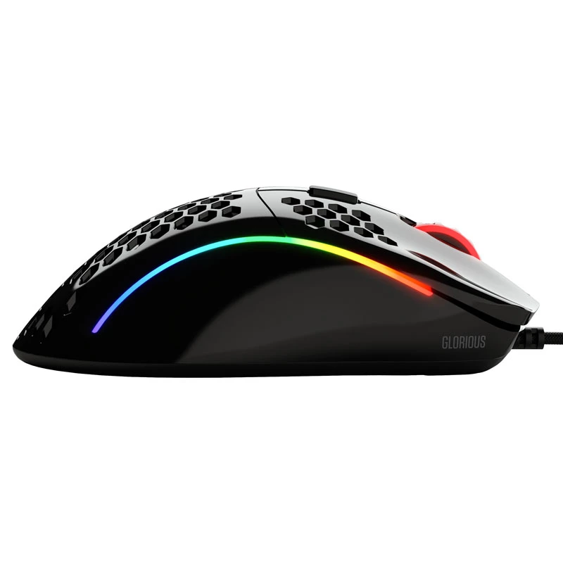 Glorious Gaming Glorious Model D hiir Glossy (Must), Paremakäeline, Optiline, USB Type-A, 12000 DPI, 1 ms, Must