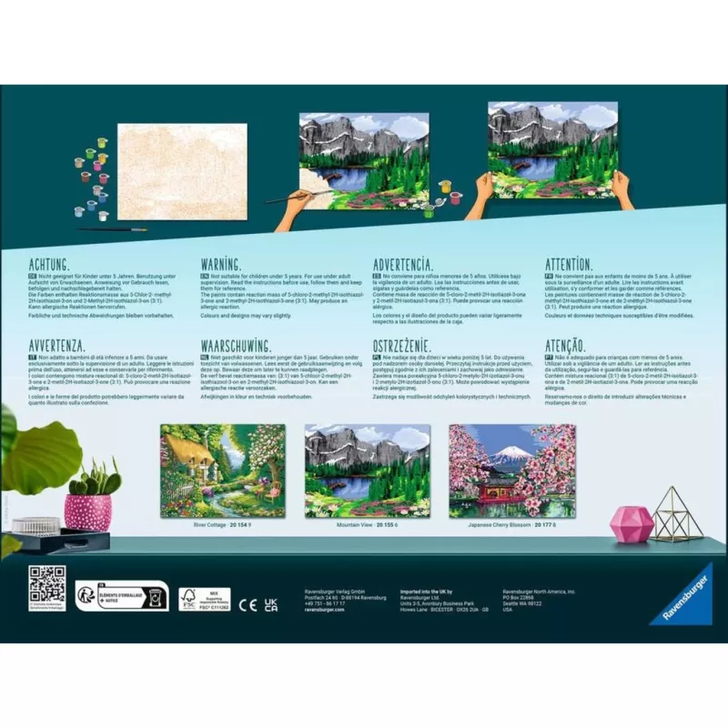 Ravensburger CreArt numbrite järgi maalimise komplekt Landhaus am Fluss (Maja jõe ääres)