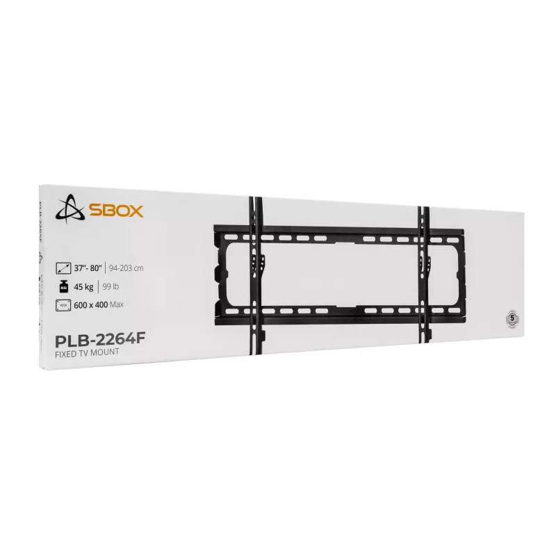 SBOX PLB-2264F-2 seinakinnitusklamber 37–80 cm, kandevõime 45 kg, VESA 600x400