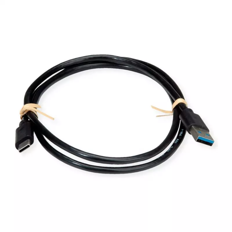 ROLINE RM USB 3.2 Gen 1 kaabel, A-C, ST/ST, must, 1 m