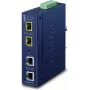 PLANET Industrial 2-Port - SFP - Juhtmega - Sinine - Metall - IP30 - FCC Part 15 Class A - CE IEC60068-2-32 (vabalangemine) IEC60068-2-27 (löök) IEC60068-2-6 (vibratsioon) (IGT-900-2T2S)