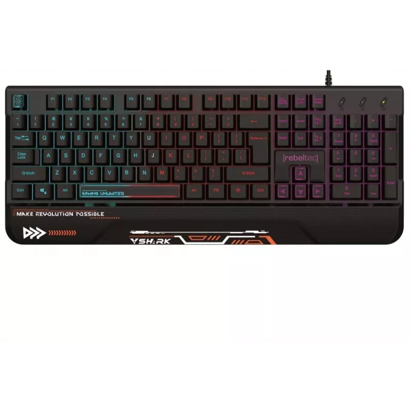 Mehaaniline täissuuruses mänguklaviatuur Rebeltec Full size game keyboard SHARK