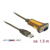 Jadakaabel DeLOCK 65840 USB Type-A DB-9 1,5 m Must Kollane
