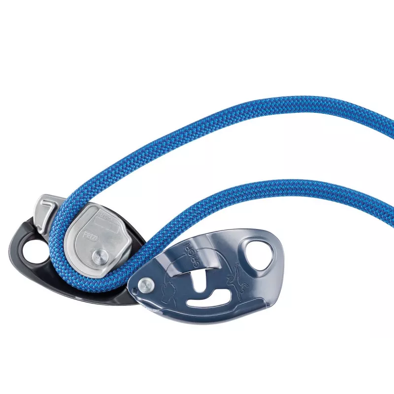 Tubular belay device Petzl GRIGRI – Aluminium and steel, 175 g, üksikpakend, red/oranž