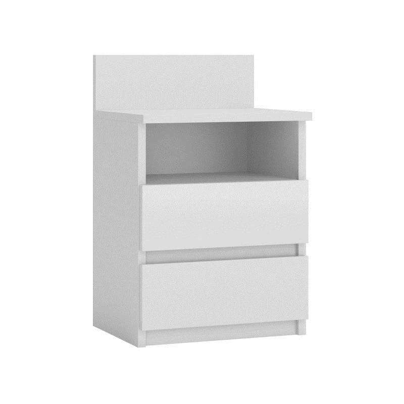 Topeshop M1 BIEL MAT nightstand/Öökapp 2 sahtel(s) valge