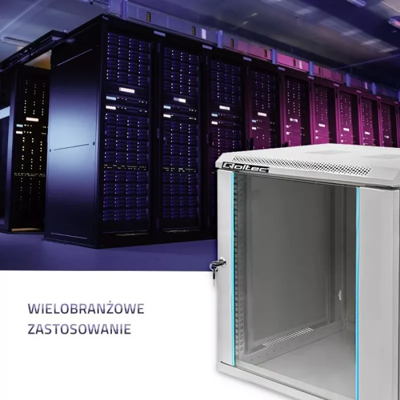 Rackikapp QOLTEC 19-tolline 12U mudel 54485 — võrgu-/serverikorpus