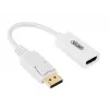 UNITEK kullatud DisplayPort DP-HDMI 4K UHD HDTV isane-emane adapterkaabel Y-6332 valge