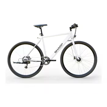 Sharp Gravel E-Bike 250W mootor rakendusega 70km valge läikiv
