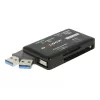DeLOCK SuperSpeed USB-kaardilugeja CF SD Micro SD MS M2 xD 5 Gbps
