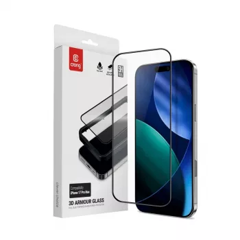 Karastatud klaasist ekraanikaitse Crong iPhone 17 Pro Max jaoks — paigaldusteenus kaasas