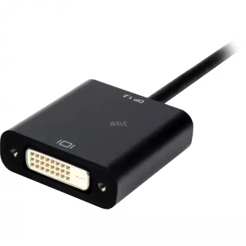 DisplayPort 1.2 > DVI24+1 konverter, kaabel must, 15 cm