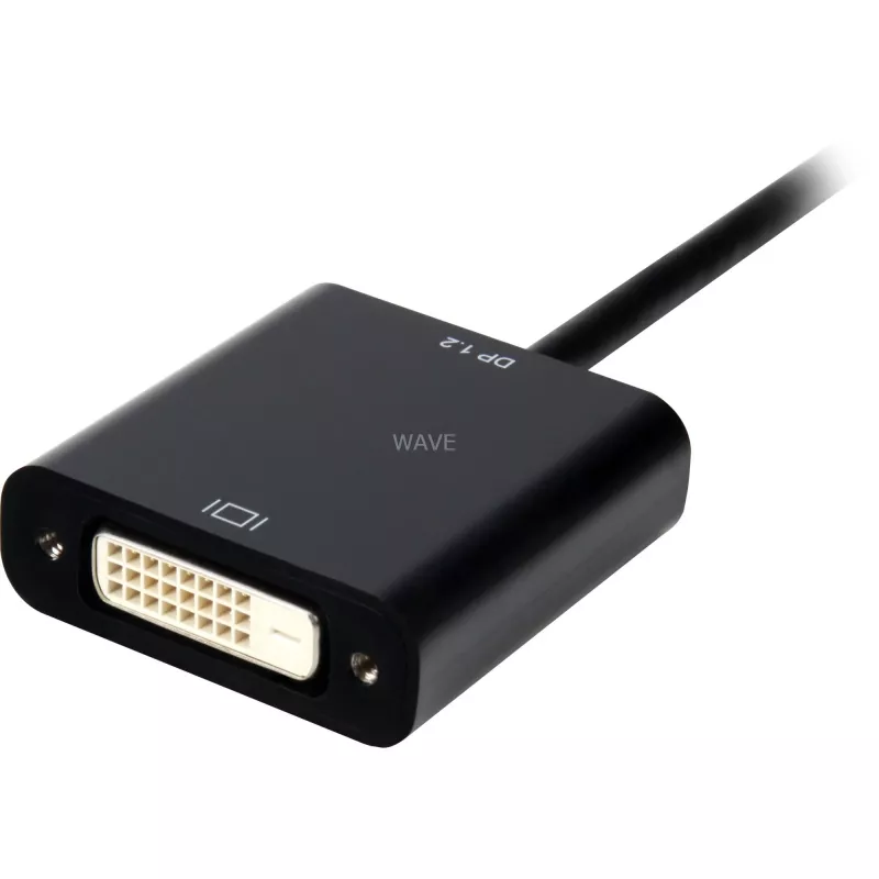 DisplayPort 1.2 > DVI24+1 konverter, kaabel must, 15 cm