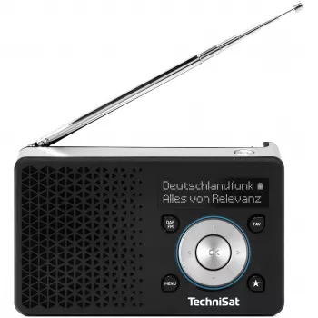 Kaasaskantav raadio TECHNISAT DIGITRADIO 1 A — DAB+/FM, OLED-ekraan, USB-C, 3,5 mm kõrvaklappide pesa, 1 W, must/hõbedane