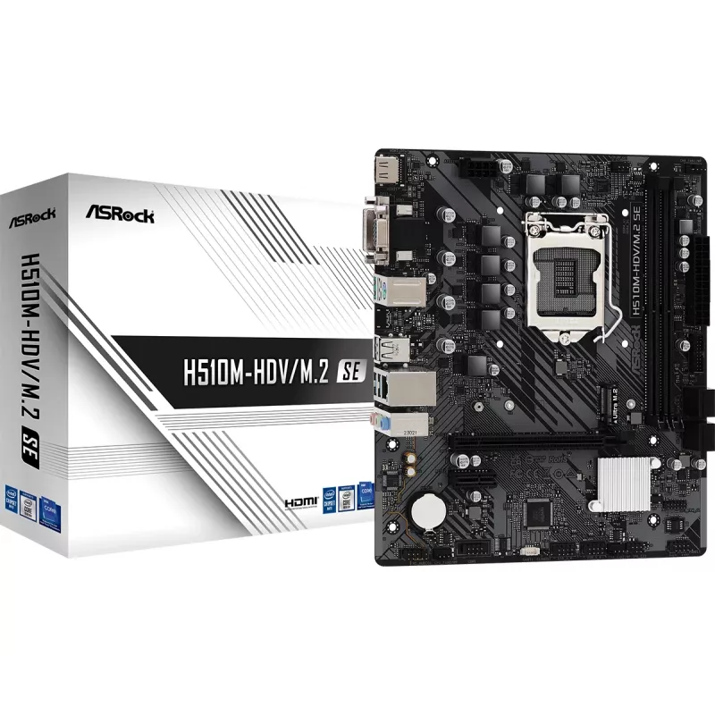 ASRock H510M-HDV/M.2 SE Micro-ATX emaplaat