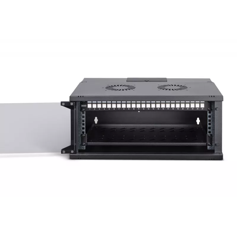 Seinale paigaldatav võrgukapp DIGITUS SOHO Pro DN-49201-SET — 19 tolli 4U, 540x400 mm, IP20, võtmega lukk