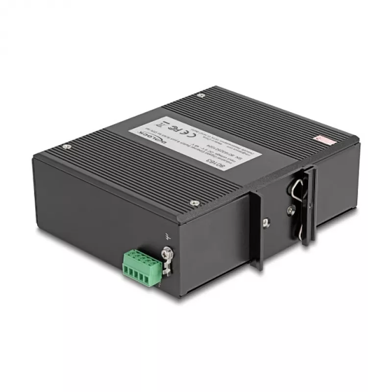 Gigabit Etherneti lüliti DELOCK 80163, 8-pordiline RJ45 tööstuslik lüliti, haldamata, metallkorpus