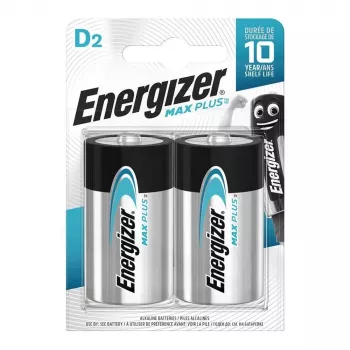 Energizer D Alkaline Max Plus patareid, 2 Pack