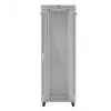 Rack cabinet LANBERG FF01-8047-12SL 47U 800x1000 mm hall, esi- ja tagaklaasukste ning LCD-paneeli ruumiga