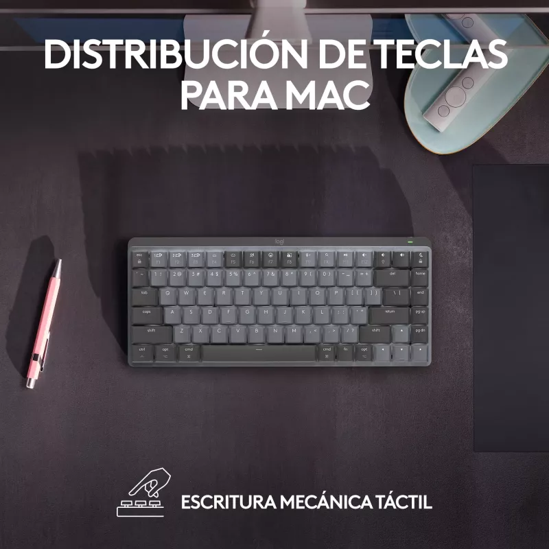 Logitech MX Mechanical Mini juhtmeta klaviatuur, tenkeyless, Bluetooth