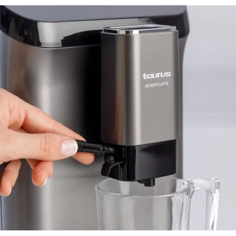 Espressomasin Taurus Accento Latte täisautomaatne, sisseehitatud veski, 1,5 L veepaak, kohviubade sisestus