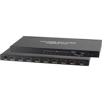 HDMI splitter ShiverPeaks 05-10003 — 1x IN kuni 8x OUT, 4K2K 60 Hz tugi