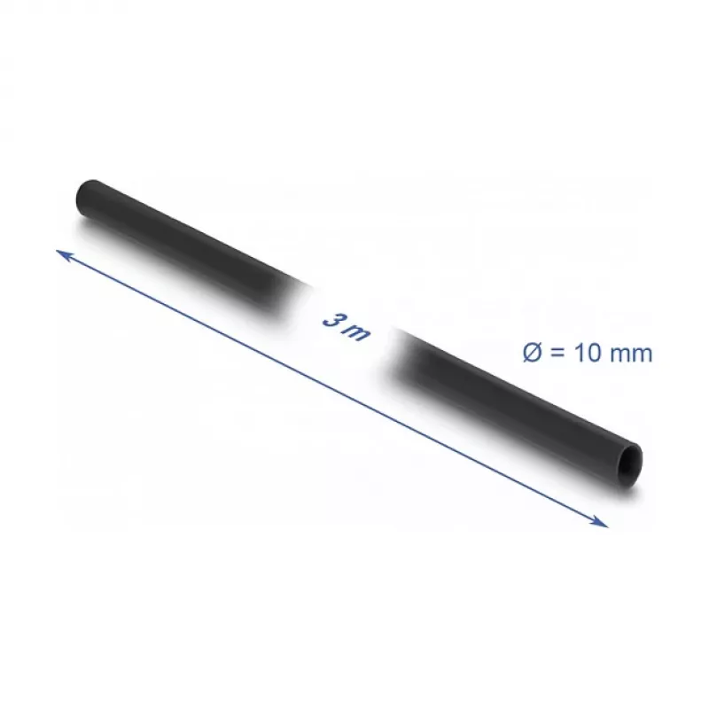 DeLOCK PVC isolatsioonihülss 3 m x 10 mm Must - PVC Materjal - -40 kuni 105 °C