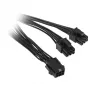 PCIe 6-kontaktiline toitejagaja kaabel PCIe 6-kontaktiliseks ×2, 0,15 m, No name ZUAD-766, must