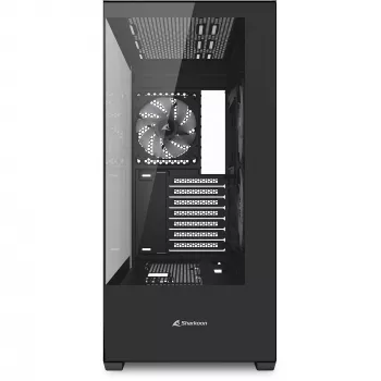 PC tornikorpus Sharkoon SK6 ARGB Tower ATX Must — keskklassi torn ATX, ARGB valgustus, karastatud klaasist külgpaneel