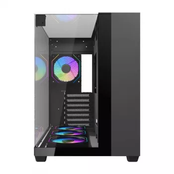 Darkflash TH285 arvutikorpus (must) + 4 ventilaatorit