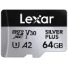 MicroSD-mälukaart Lexar 64 GB UHS-I Klass 3 SILVER PLUS