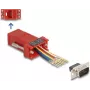 DeLOCK D-Sub 9-kontaktiline isane RJ45-emasliidese komplekt punane VGA RJ45-le
