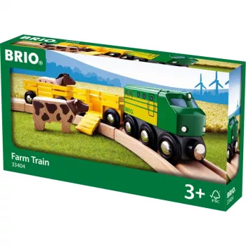 Train Ravensburger BRIO Farm Train 33404 — maateema, mitmevärviline, vanusele 0,3–99