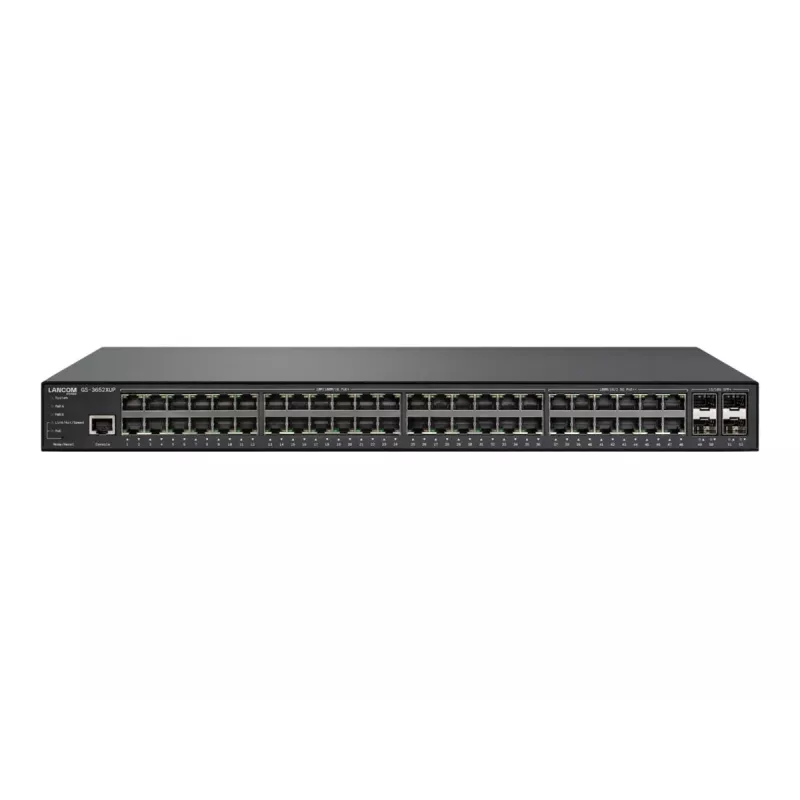 LANCOM GS-3652XUP - Switch - hallatav - 12 x 100/1000/2,5G (PoE++) + 36 x 10/100/1000 (PoE+) + 4 x 1 Gigabit / 10 Gigabit SFP+ - lauaarvuti, riiulisse paigaldatav - PoE++ (820 W) (61879)