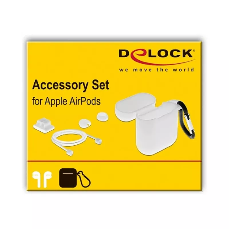 DeLOCK Apple AirPods tarvikukomplekt valge